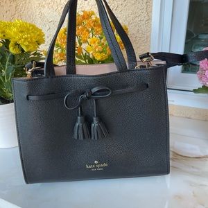 Kate Spade Hayes Street Isobel Small Satchel Convertible Black Bag